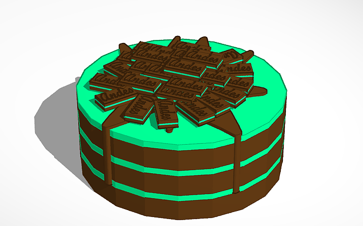 3D design Andes Cake - Tinkercad