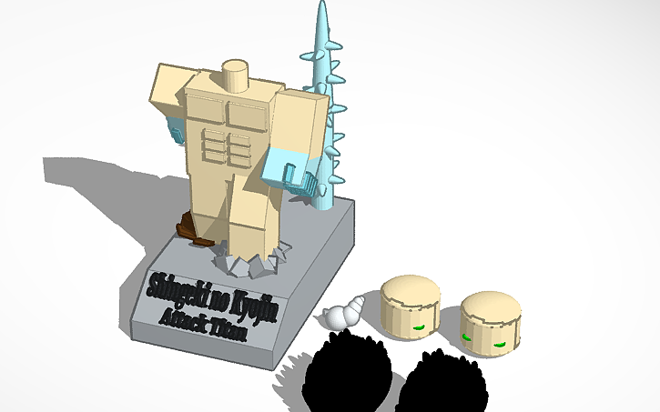 3D design Roblox Titan Warfare Attack Titan With Changeable Heads ...