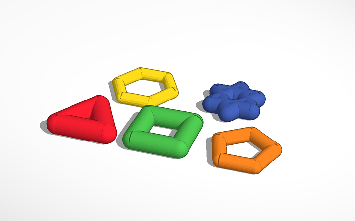 3D design Rounded Polygons - Tinkercad