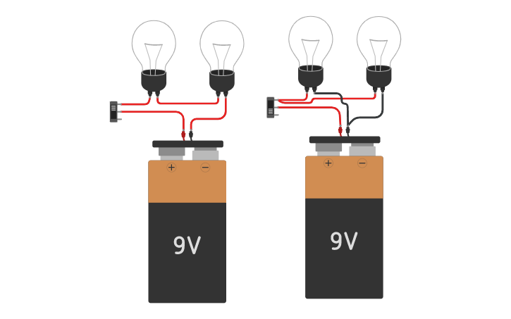 Circuit design Series and Parallel - Tinkercad
