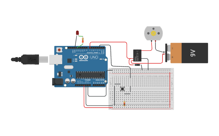 Circuit design Relay and Switch - Tinkercad