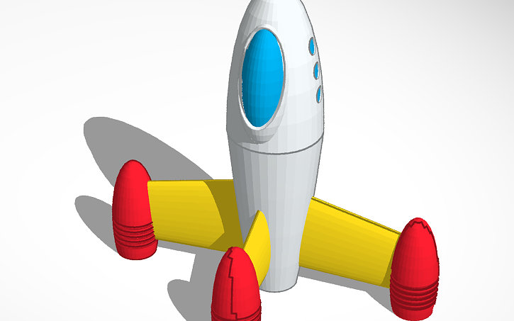 3D design roket - Tinkercad