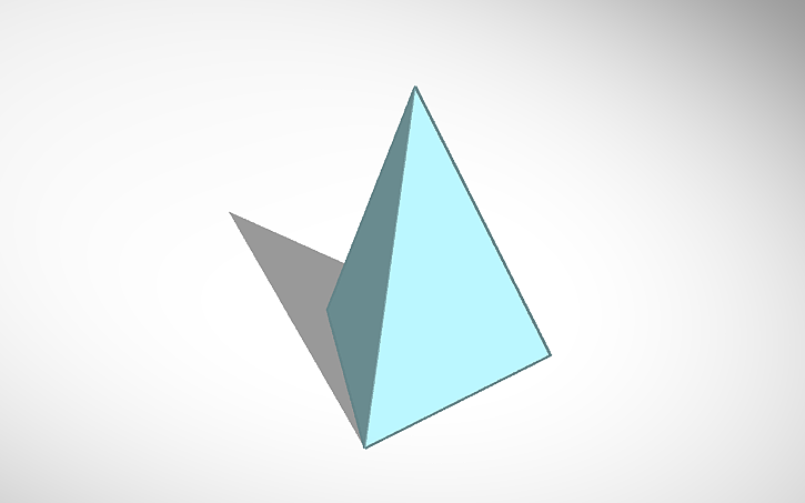 3D design Triangular Pyramid - Tinkercad