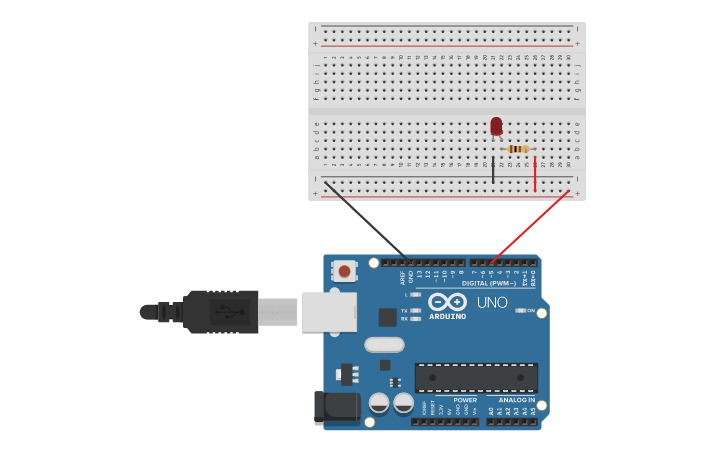 Circuit design Led - Tinkercad