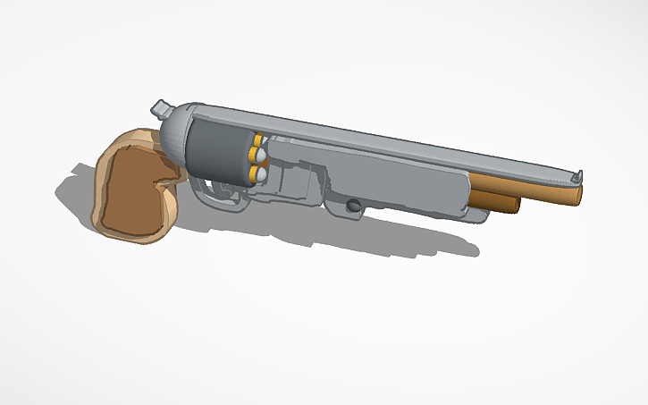 3D design revolver - Tinkercad