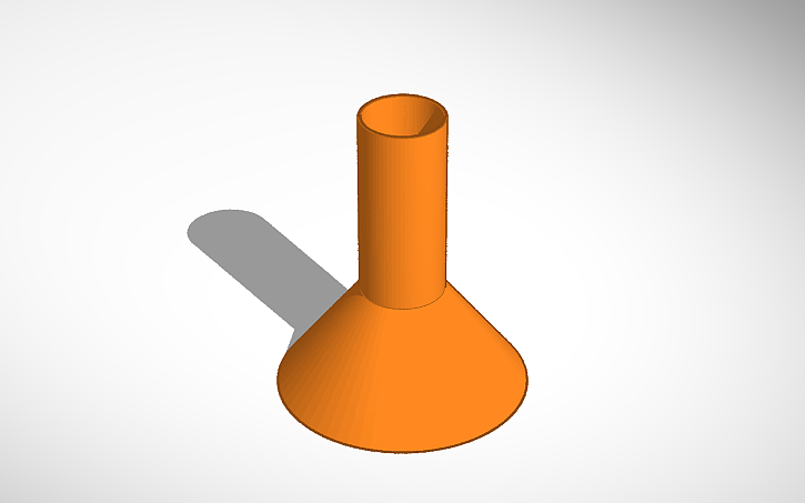 3D design Aquarium auto feeder funnel - Tinkercad