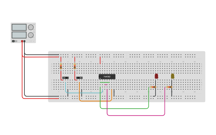 Circuit design LS04_allmer_flipflop(NOR) - Tinkercad