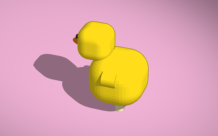 3D design A simple Duck - Tinkercad