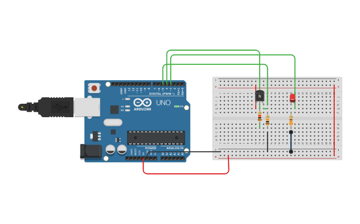 Circuit design pull down - Tinkercad