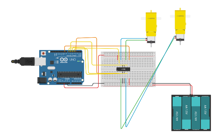 Circuit design Motor - Tinkercad