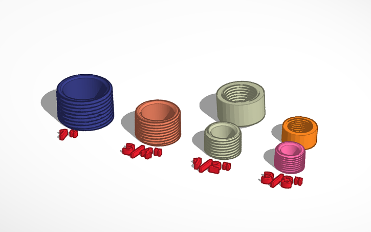 3D design National Pipe Thread - Tinkercad