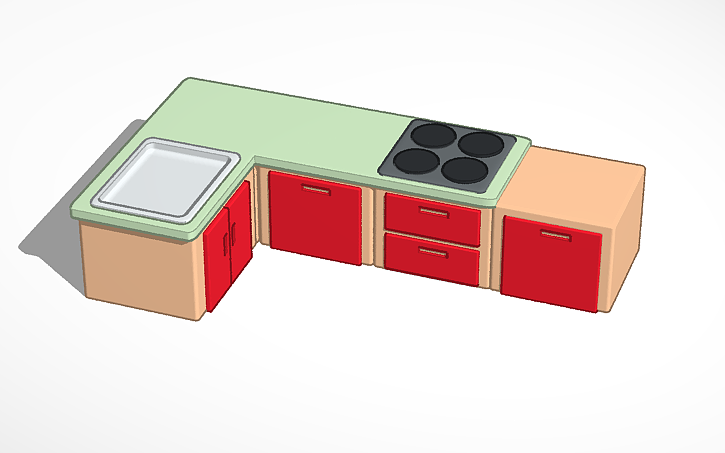 3D design kitchen - Tinkercad