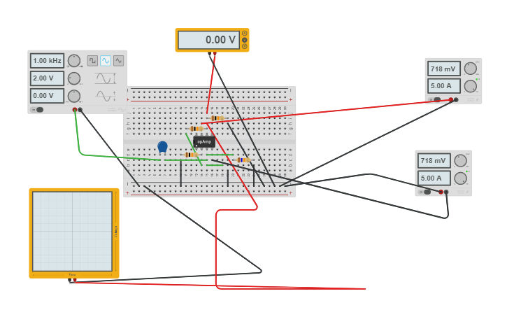 Circuit design Low Pass filter - Tinkercad