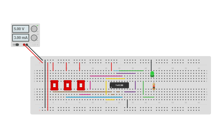 Circuit design 2X1 MULTIPLIER - Tinkercad