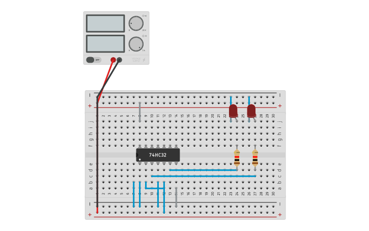 Circuit design 4X2 ENCODER 20EUCS146 SUGANTH M - Tinkercad