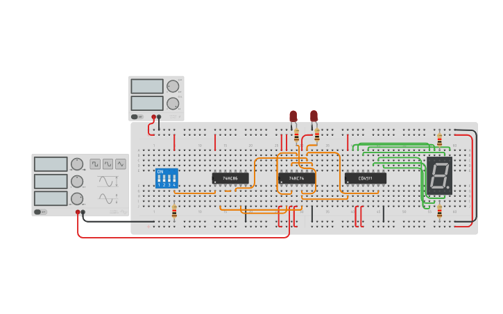Circuit design UPDOWN COUNTER - Tinkercad