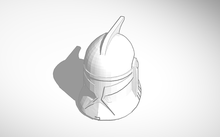3D design clone trooper helmet shelf desplay - Tinkercad