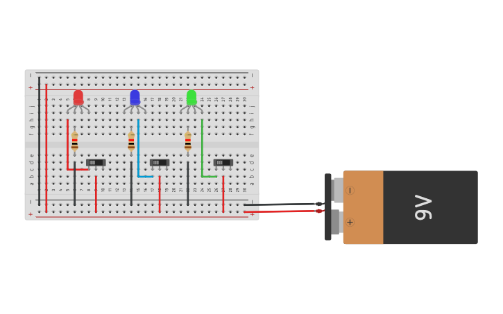 Circuit design Práctica led RGB con botón deslizante - Tinkercad