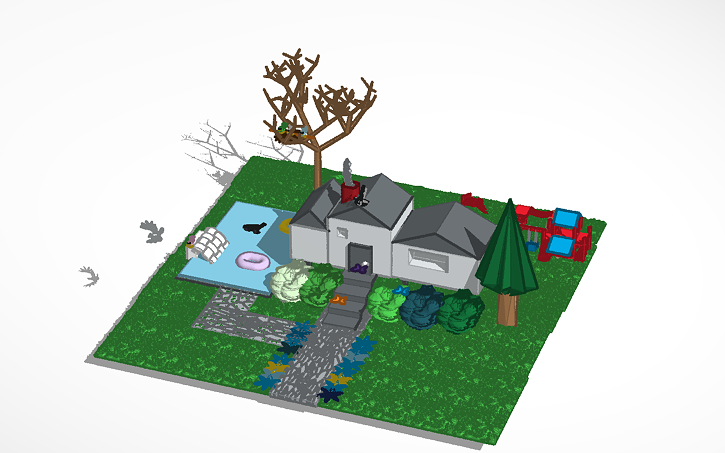 3D design My Tinker house :) - Tinkercad