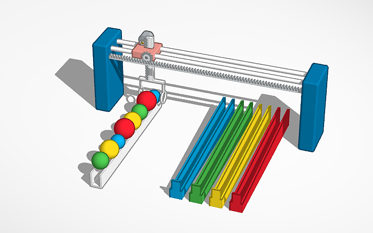 3D design Automatic ball sorter - Tinkercad