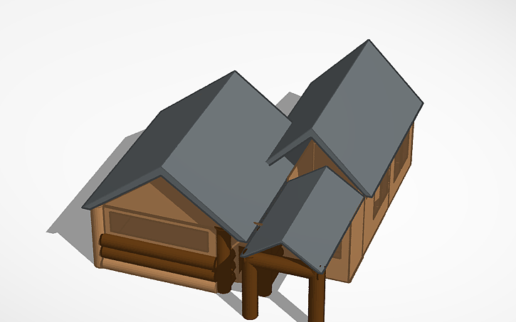 3D design Log Cabin - Tinkercad