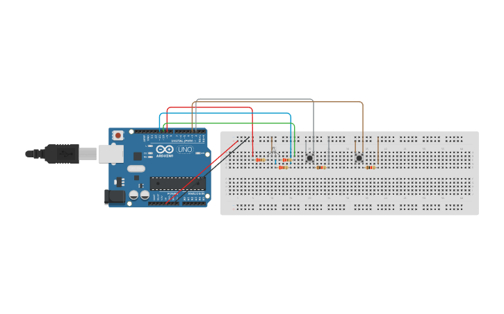 Circuit design LED RGB 2 - Tinkercad
