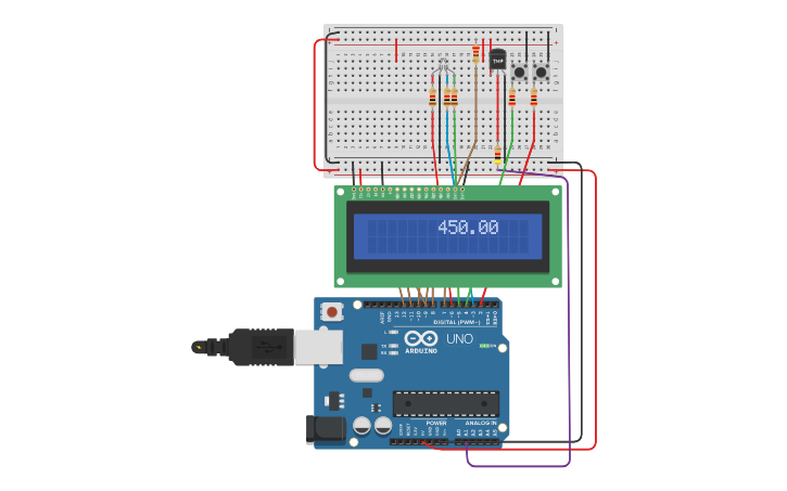 Circuit design Arduino UNO R3 - lab - Tinkercad