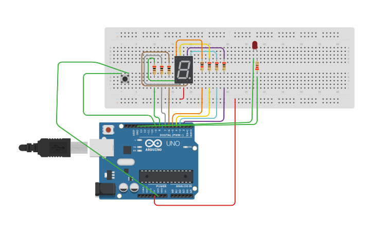 Circuit design Bomb Timer - Tinkercad
