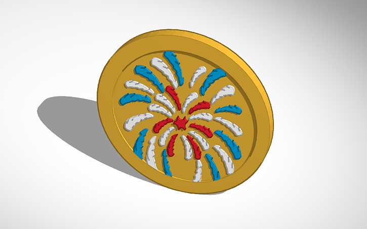 3D design Gaming Coins Happy 4th Of July 2019 - Tinkercad