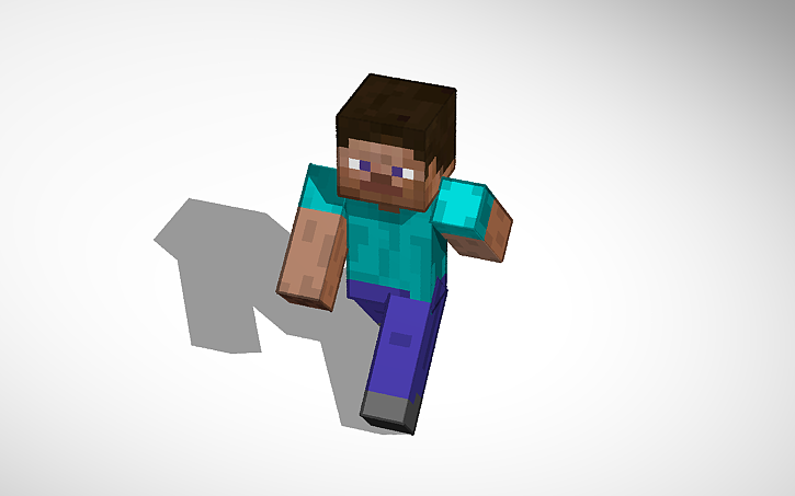 3D design minecraft Steve Falls in to crumble - Tinkercad