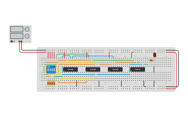 Circuit design COMBINATIONAL LOGIC CIRCUIT PROB 1 - Tinkercad