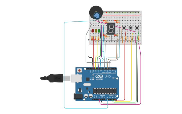 Circuit design Simon - Tinkercad
