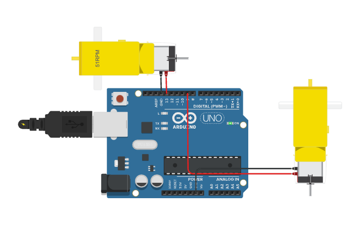 Circuit design Motorreductor - Tinkercad