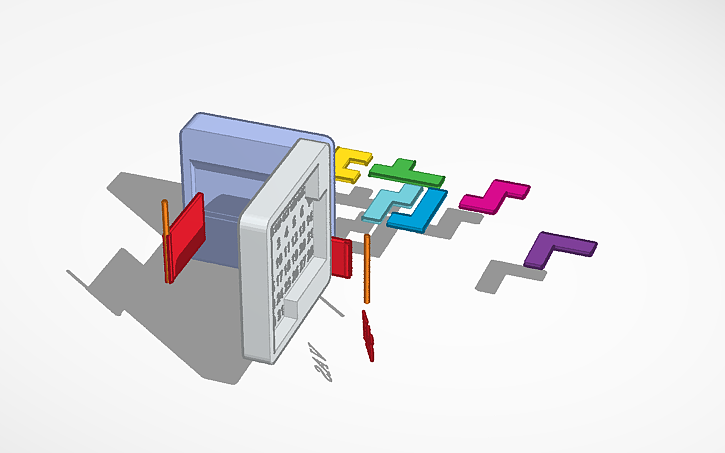3D design Copy of Copy of Daily Calendar Puzzle - Tinkercad
