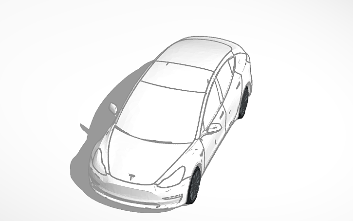 3D design 2019 Tesla Model 3 - Tinkercad