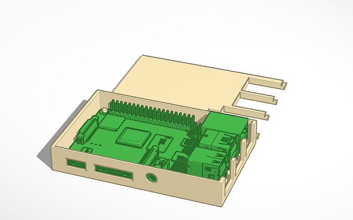 3D design raspberry-4-flat-case - Tinkercad