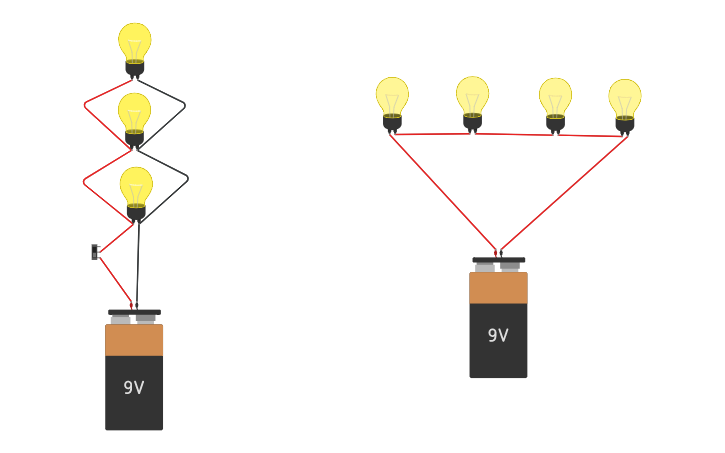 Circuit design parallel circuit - Tinkercad