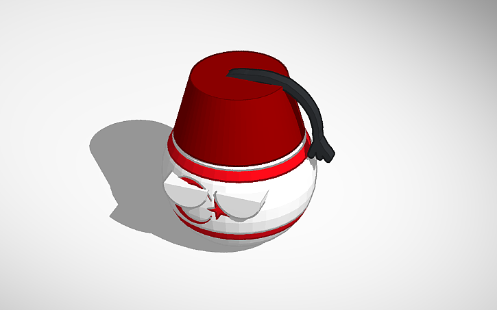Cyprusball 3D design Northern Cyprusball - Tinkercad