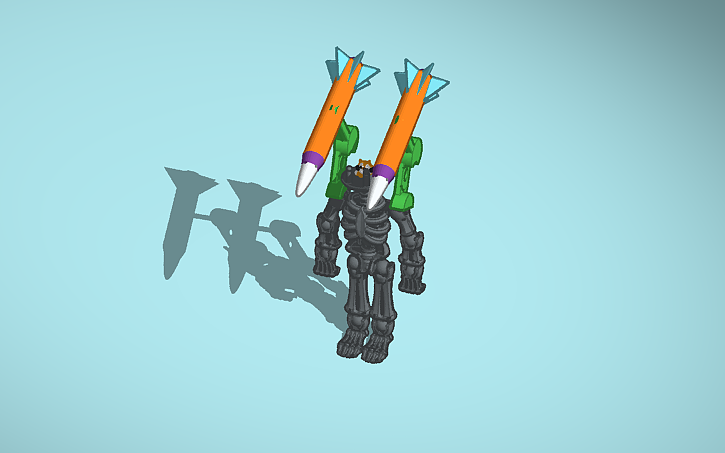 3D design Light up skeleton mech thing - Tinkercad