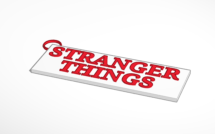 3D design STRANGER THINGS - Tinkercad