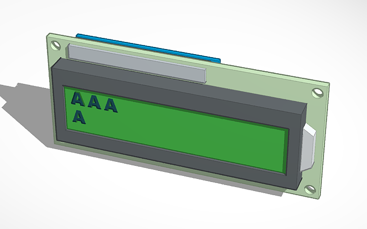 3D design Copy of LCD Display - Tinkercad