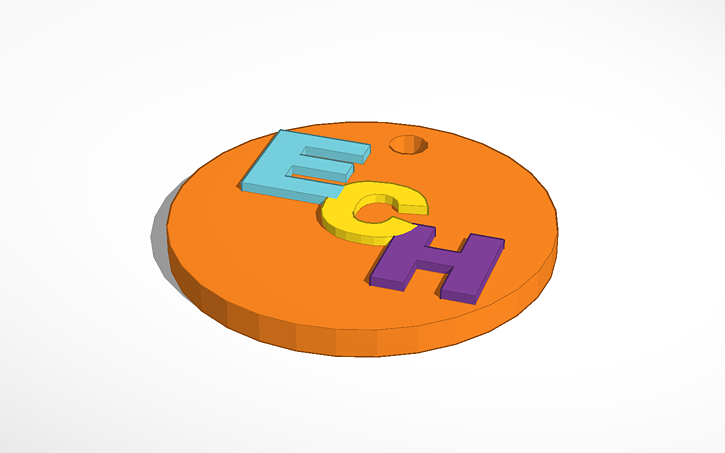 3D design keychain - Tinkercad