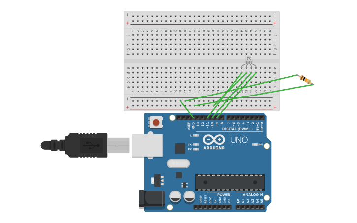 Circuit design practica led rgb con colores aleatorios-leo-3ºb - Tinkercad
