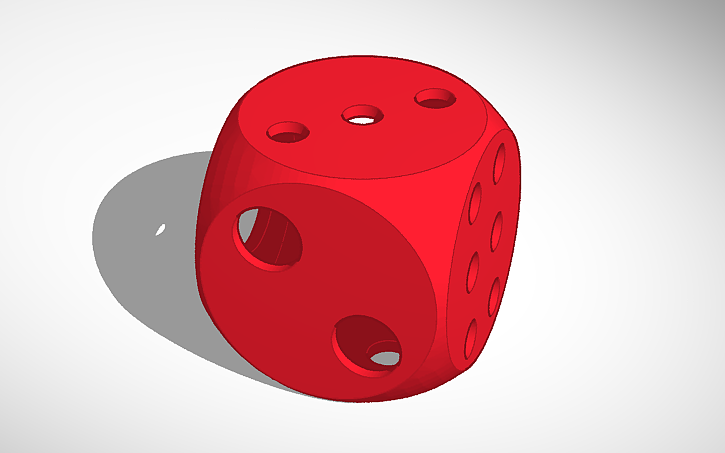 3D design Dice - Tinkercad