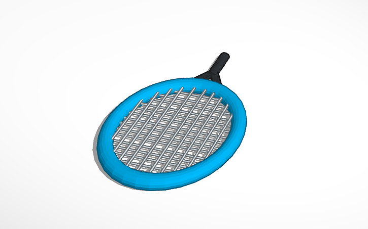 Tt Racket Shape 3d 3D design Tennis Racket - Tinkercad