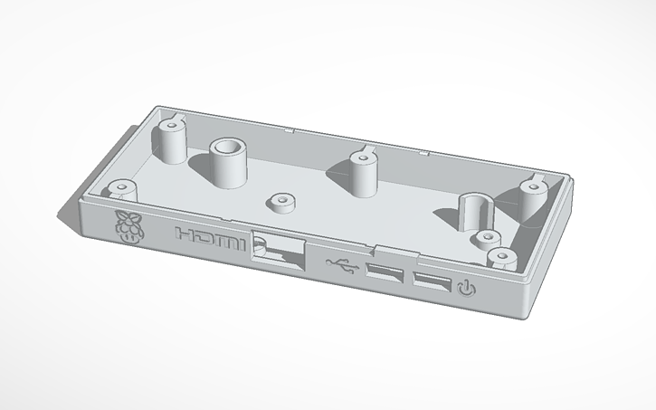 3D design RetroPie Zero NES Controller Back rev13 - Tinkercad