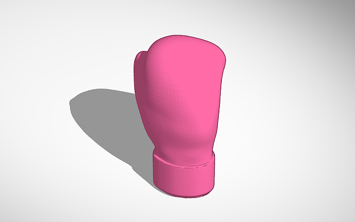 3D design boxing glove - Tinkercad