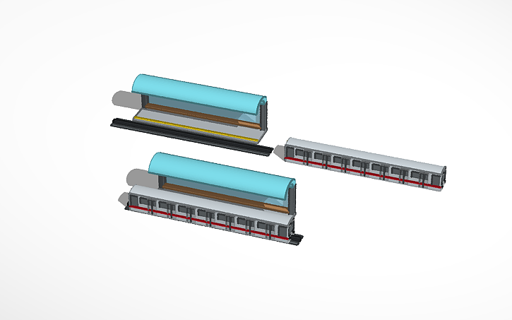 3D design Metro train - Tinkercad