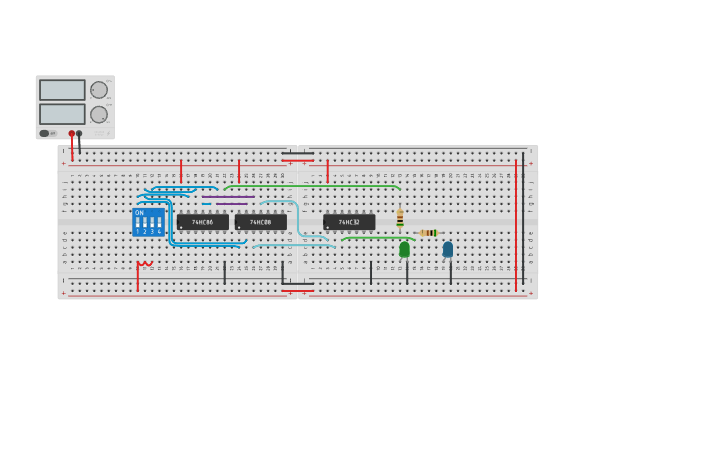 Circuit design Full Adder - Tinkercad