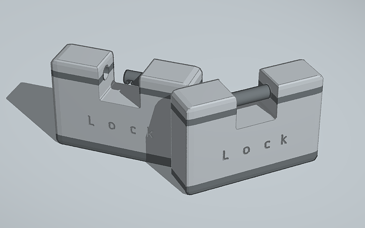 Simple Lock 3d Design 3D design Lock - Tinkercad